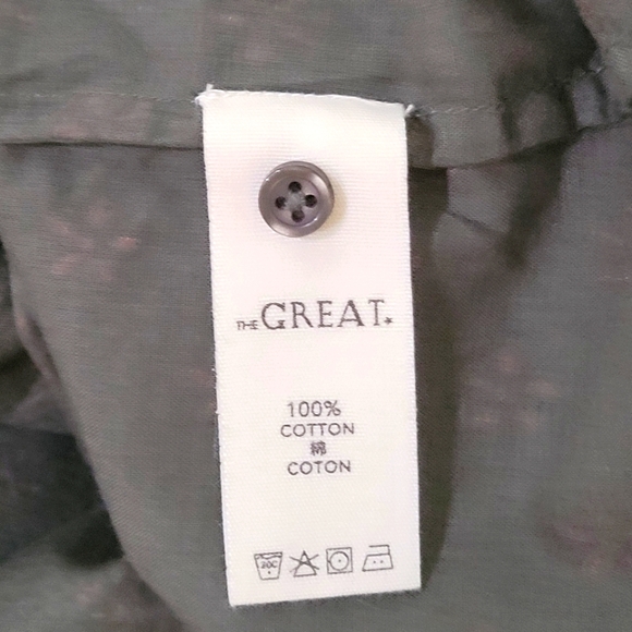 THE GREAT Westerner Cotton Top Army Green w/Gold Stamp Lightweight Size 2 Med - Picture 9 of 13